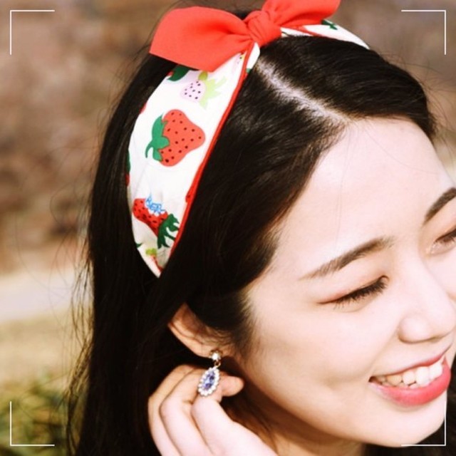 딸기헤어 이미지